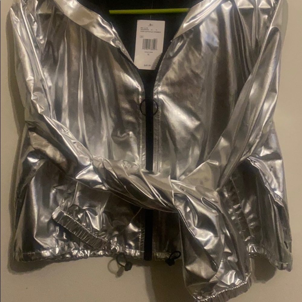 Metallic Guess Crop Jacket with Hood - Picture 5 of 12